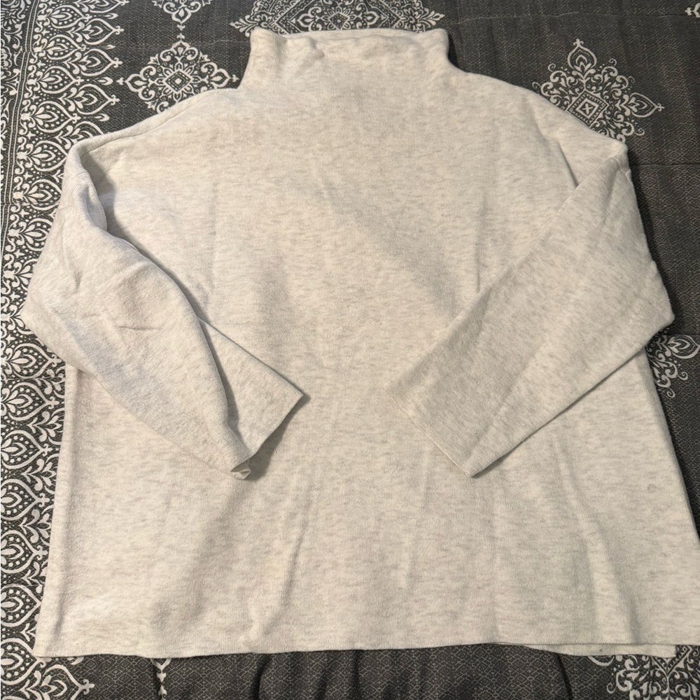 Women's Light Gray Mockneck Sweater